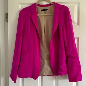 Naven Bubblegum Pink Silk Blazer